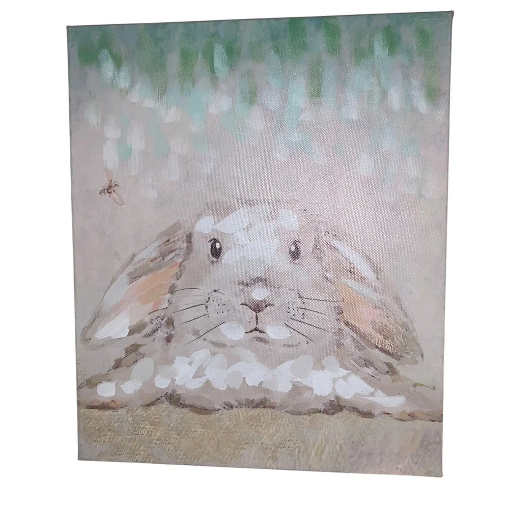 Pier 1 Bunny Rabbit Canvas Wall Decor 10